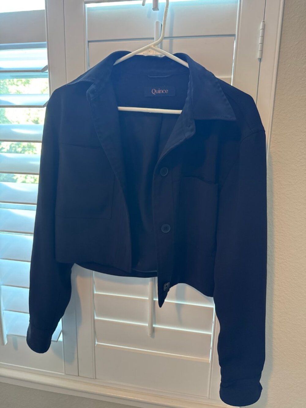 Quince Cropped Button-Front Jacket Black S